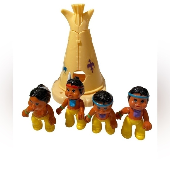 1995 Talentoy Itzy Bitzy Posable Pals Tiny Frontier Village Friends Cake Toppers - Picture 5 of 15